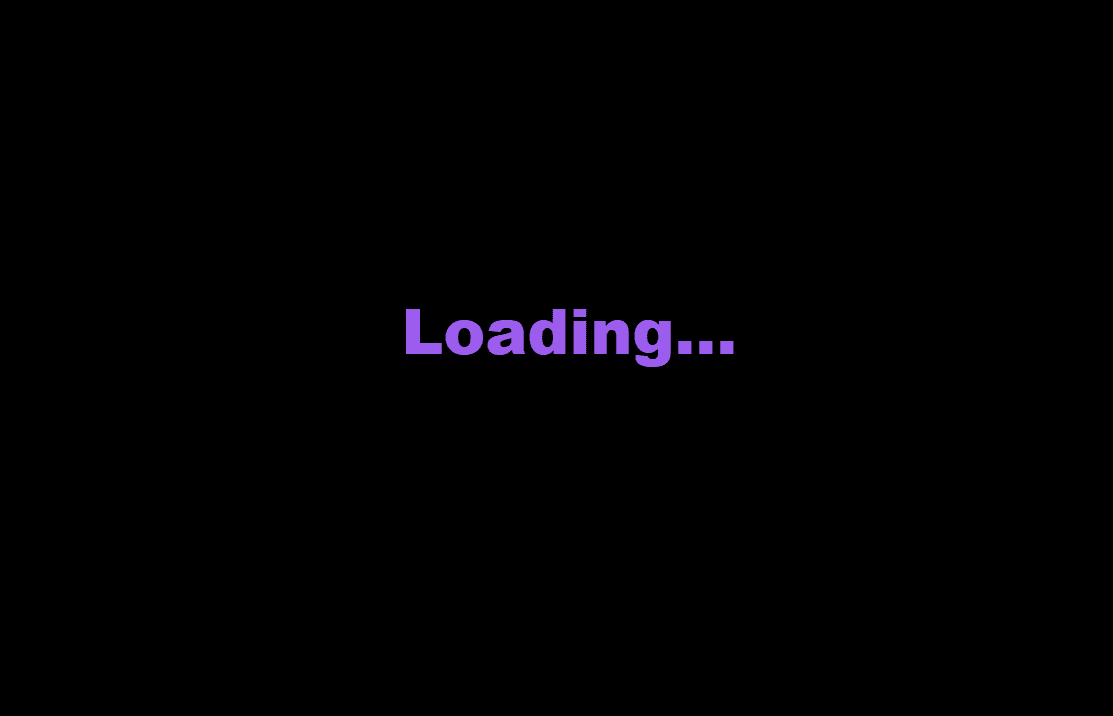 This loading screen has loading text bouncing around like a DVD screensaver